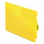 Pendaflex Colored Poly Out Guides with Center Tab, 1/3-Cut End Tab, Out, 8.5 x 11, Yellow, 50