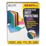 C-Line Colored Polypropylene Sheet Protector, Assorted Colors, 2", 11 x 8 1/2, 50/BX CLI62010