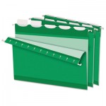 Pendaflex Colored Reinforced Hanging Folders, 1/5 Tab, Letter, Bright Green, 25/Box PFX42626