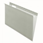 Pendaflex 04153 1/5 GRA Colored Reinforced Hanging Folders, Legal Size, 1/5-Cut Tab, Gray, 25/Box PFX415315GRA