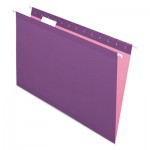 Pendaflex 04153 1/5 VIO Colored Reinforced Hanging Folders, Legal Size, 1/5-Cut Tab, Violet, 25/Box PFX415315VIO