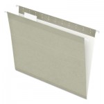 Pendaflex 04152 1/5 GRA Colored Reinforced Hanging Folders, Letter Size, 1/5-Cut Tab, Gray, 25/Box PFX415215GRA