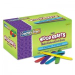 Chenille Kraft Colored Wood Craft Sticks, 4 1/2 x 3/8, Wood, Assorted, 1000/Box CKC377502
