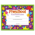 TREND Colorful Classic Certificates, Preschool Certificate, 8 1/2 x 11, 30 per Pack TEPT17006