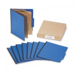 Acco A7015663 ColorLife PRESSTEX Classification Folders, Letter, 6-Section, Dark Blue, 10/Box ACC15663