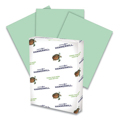 Hammermill Colors Print Paper, 20lb, 8.5 x 11, Green, 500/Ream HAM103366