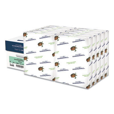 Hammermill 103366 Colors Print Paper, 20lb, 8.5 x 11, Green, 500 Sheets/Ream, 10 Reams/Carton HAM103366CT