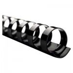 Swingline Gbc CombBind Standard Spines, 3/8" Diameter, 60 Sheet Capacity, Black, 100/Box SWI4000044