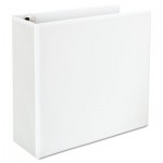 UNV30754 Comfort Grip Deluxe Plus D-Ring View Binder, 4" Capacity, 8-1/2 x 11, White UNV30754