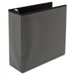 UNV30753 Comfort Grip Deluxe Plus D-Ring View Binder, 4" Capacity, 8-1/2 x 11, Black UNV30753