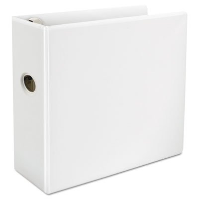 UNV30756 Comfort Grip Deluxe Plus D-Ring View Binder, 5" Capacity, 8-1/2 x 11, White UNV30756