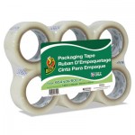 Duck Commercial Grade Packaging Tape, 2" x 2, 1.88" x 109 yds, Clear, 3" Core, 6/Pack DUC240054