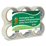 Duck Commercial Grade Packaging Tape, 2" x 22, 1.88" x 55 yds, Clear, 3" Core, 6/Pack DUC240053
