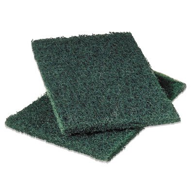 Scotch-Brite PROFESSIONAL Commercial Heavy-Duty Scouring Pad, Green, 6 x 9, 12/Pack MMM86