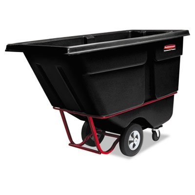 RCP 1315 BLA Commercial Rotomolded Tilt Truck, Rectangular, Plastic, 1250-lb Cap., Black RCP1315BLA