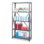 Commercial Steel Shelving Unit, Five-Shelf, 36w x 12d x 75h, Dark Gray SAF6265