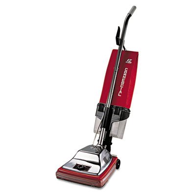 EUR 887 Commercial Upright with EZ Kleen Dirt Cup, 7 Amp, 12" Path, Red/Steel EUR887