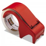 Scotch Compact and Quick Loading Dispenser for Box Sealing Tape, 3" Core, Plastic, Red MMMDP300RD