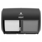 Georgia Pacific Professional Compact Coreless Side-by-Side 2-Roll Tissue Dispenser, 11.5 x 7.625 x 8, Black