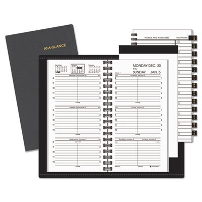 Compact Weekly Appointment Book, 3 1/4 x 6 1/4, Black, 2017 AAG7000805
