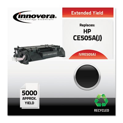 IVRE505AJ Compatible Reman CE505A(05A) Extended-Yield Toner, 5000 Page-Yield, Black IVRE505AJ