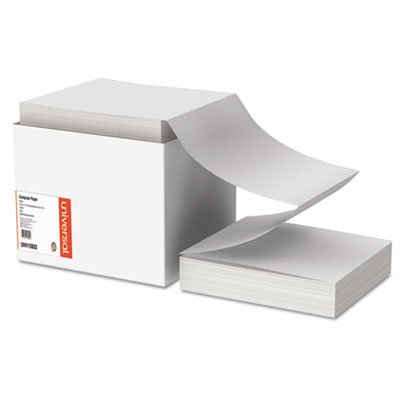 UNV15802 Computer Paper, 20lb, 9-1/2 x 11, Letter Trim Perforations, White, 2400 Sheets UNV15802