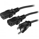 StarTech.com Computer Power Cord - NEMA 5-15P to 2x C13 - 10 ft PXT101Y10