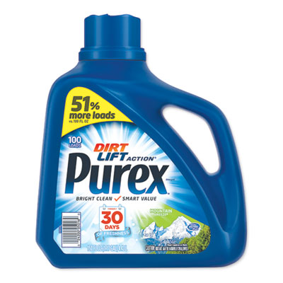 Purex 2420005016 Concentrate Liquid Laundry Detergent, Mountain Breeze, 150 oz, Bottle DIA05016