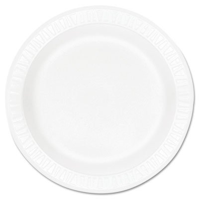 DCC 10PWCR Concorde Foam Plate, 10 1/4" dia, White, 125/Pack, 4 Packs/Carton DCC10PWCR