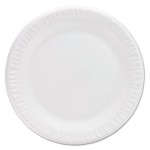 DCC 9PWCR Concorde Non-Laminated Foam Plates, 9"Diameter, White, 125/Pack DCC9PWCRPK