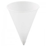Dart 4R-2050 Cone Water Cups, Paper, 4oz, Rolled Rim, White, 200/Bag, 25 Bags/Carton SCC4R2050