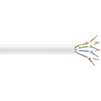 Black Box Connect Cat6 250 MHz Solid Bulk Cable - UTP, Plenum, White, 1000 ft C6-CMP-SLD-WH