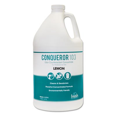 FRS 1-WB-LE Conqueror 103 Odor Counteractant Concentrate, Lemon, 1 gal Bottle, 4/Carton FRS1WBLE