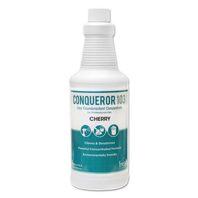 FRS 12-32WB-CH Conqueror 103 Odor Counteractant Concentrate, Cherry, 32oz Bottle, 12/Carton FRS1232WBCH