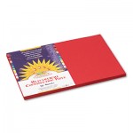 Construction Paper, 58 lbs., 12 x 18, Red, 50 Sheets/Pack PACP6107