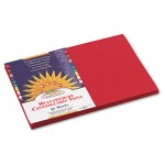 Sunworks Construction Paper, 58 lbs., 12 x 18, Holiday Red, 50 Sheets/Pack PAC9907