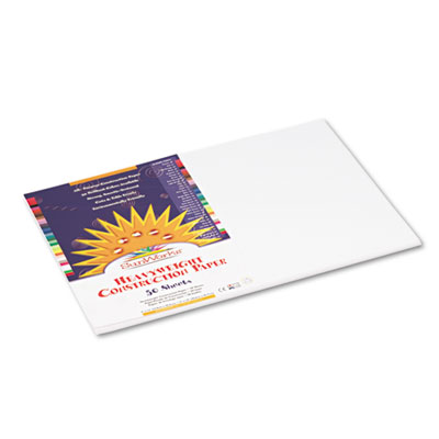 SunWorks Construction Paper, 58 lbs., 12 x 18, Bright White, 50 Sheets/Pack PAC8707