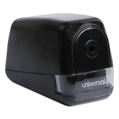 UNV 30010 Contemporary Design Electric Pencil Sharpener, Black UNV30010