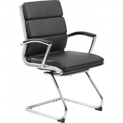 Boss Contemporary Executive Guest Chair In Caressoft Plus B9479BK