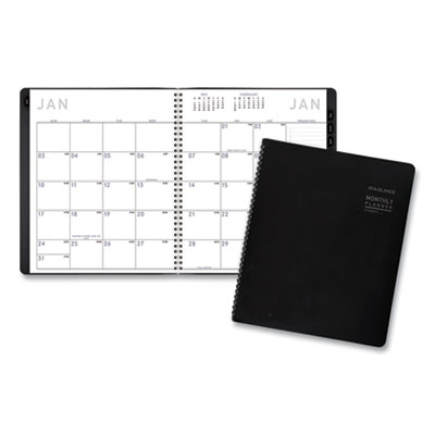 At-A-Glance 70206X05 Contemporary Monthly Planner, Premium Paper, 11 x 9, Black Cover, 2021 AAG70260X05