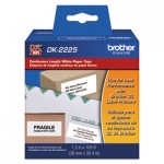 Brother Continuous Paper Label Tape, 1.5" x 100 ft, Black/White BRTDK2225