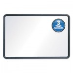 Quartet Contour Dry-Erase Board, Melamine, 24 x 18, White Surface, Black Frame QRT7551