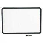 Quartet Contour Dry-Erase Board, Melamine, 36 x 24, White Surface, Black Frame QRT7553