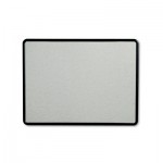 Quartet Contour Fabric Bulletin Board, 48 x 36, Gray Surface, Black Plastic Frame QRT7694G