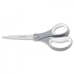 Fiskars Contoured Performance Scissors, 8" Long, 3.13" Cut Length, Gray Straight Handle FSK01004761J
