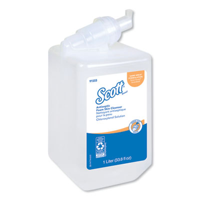 Scott Control Antiseptic Foam Skin Cleanser, Unscented, 1,000 mL Refill, 6/Carton KCC91555