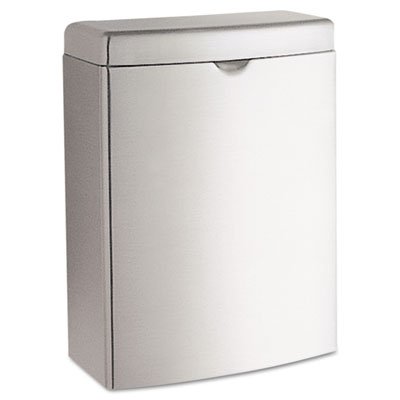 Contura Sanitary Napkin Receptacle, Rectangular, Stainless Steel, 1gal BOB270