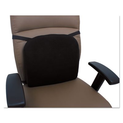 Cooling Gel Memory Foam Backrest, 14 1/8 x 2 3/4 x 14 1/8, Black ALECGC411