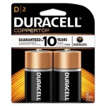 CopperTop Alkaline Batteries with Duralock Power Preserve Technology, D, 2/Pk DURMN1300B2Z