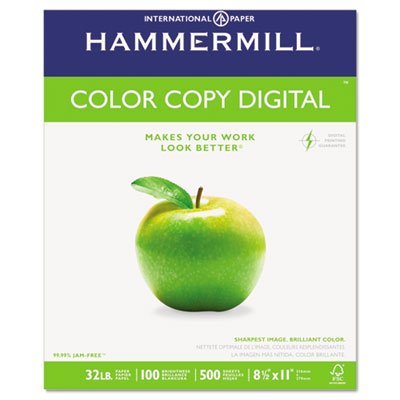 Hammermill Copy Paper, 100 Brightness, 32lb, 8-1/2 x 11, Photo White, 500/Ream HAM102630